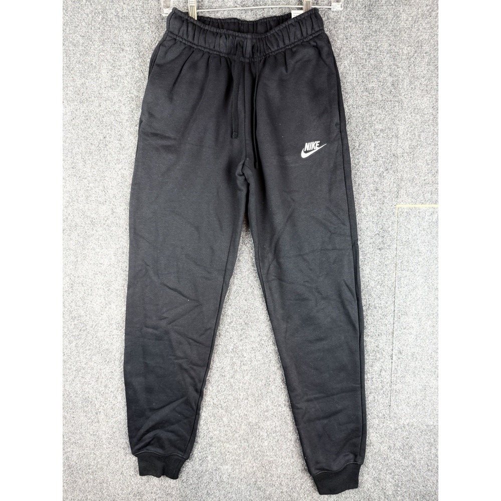Nike Women's Sportswear Club Fleece Mid-Rise Jogger Pants Black Size XS